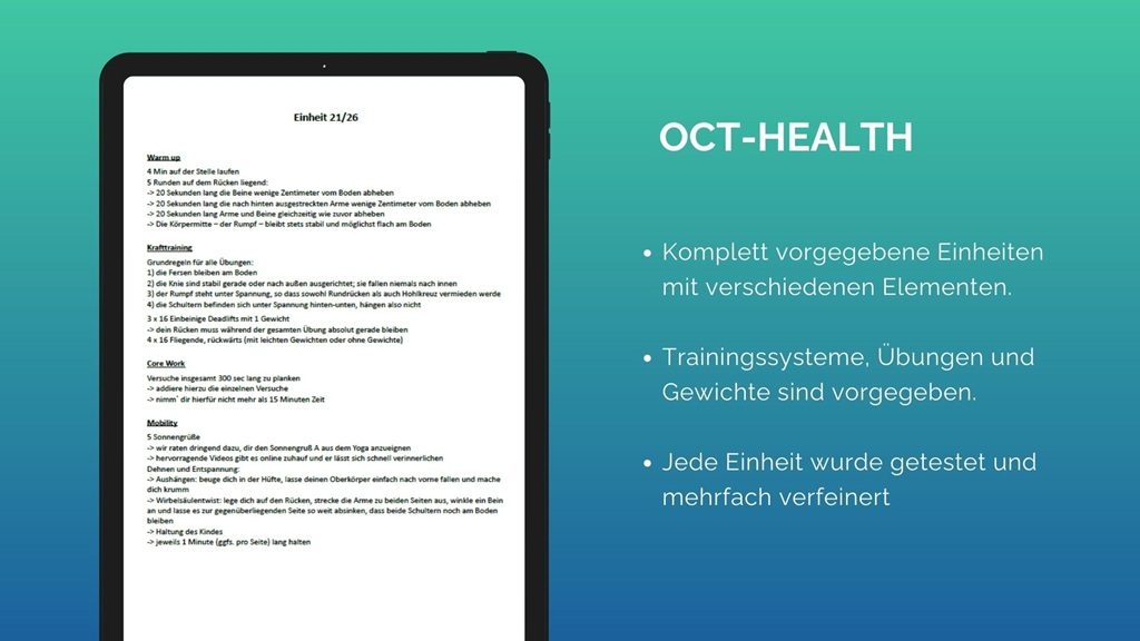 OCT-HEALTH - Gesundheitsplan Vorschau 2