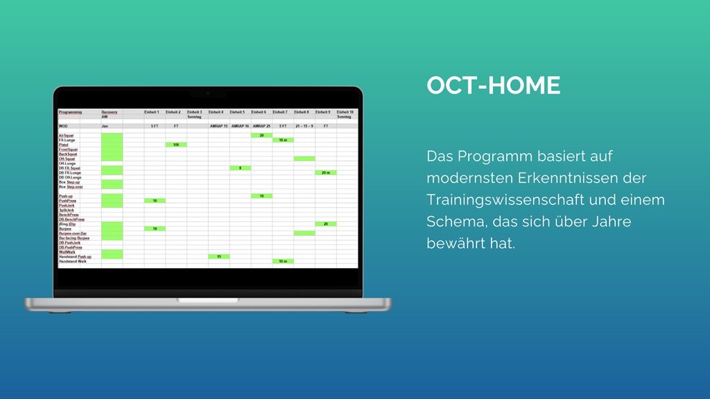 OCT-HOME - Heimtrainingplan Vorschau 3