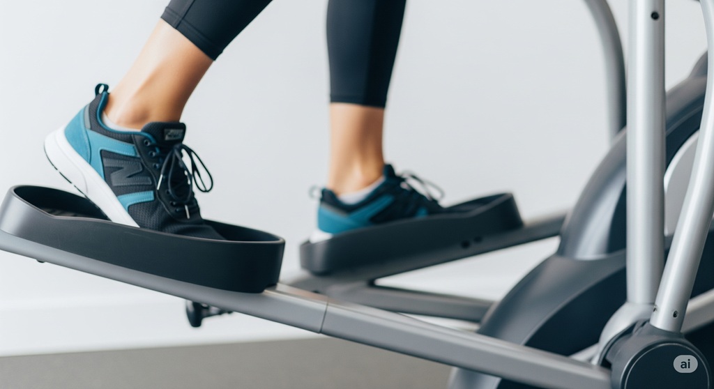 Person nutzt die Rückwärtsbewegung auf dem Crosstrainer für ein variantenreiches Training
