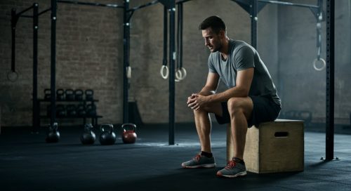 Nachdenkliche Athletin nach einem harten Workout – die ungeschönte Wahrheit über CrossTraining.