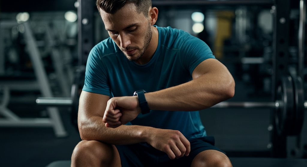 Athlet analysiert nach dem HIIT seine Hormonantwort über die Leistungsdaten.