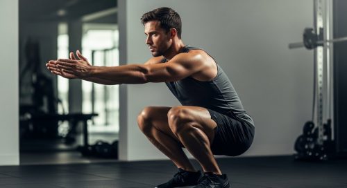 Athlet bei der perfekten Ausführung eines Pistol Squats zur Steigerung von Kraft und Balance.