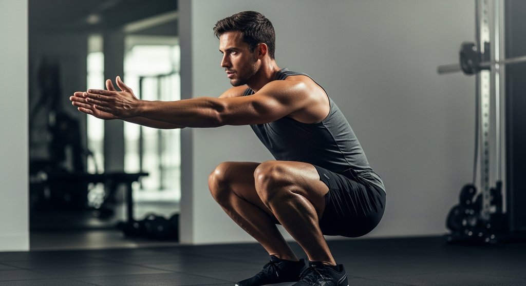 Athlet bei der perfekten Ausführung eines Pistol Squats zur Steigerung von Kraft und Balance.