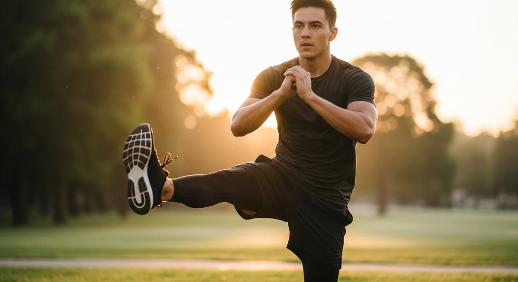 Athlet bei der plyometrischen HIIT-Übung 