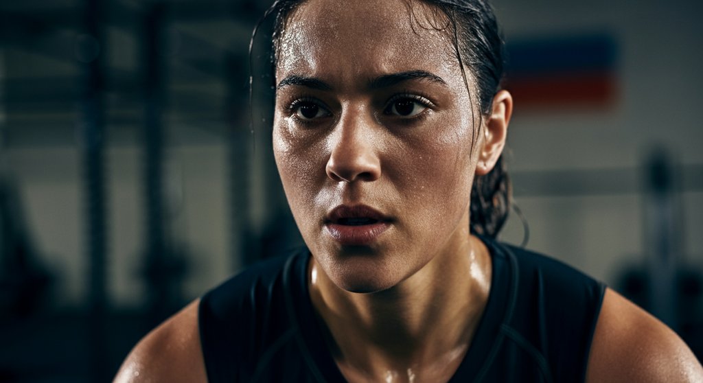 Athlet nach einem intensiven HIIT-Workout, ein zentraler Teil eines guten HIIT Guides.