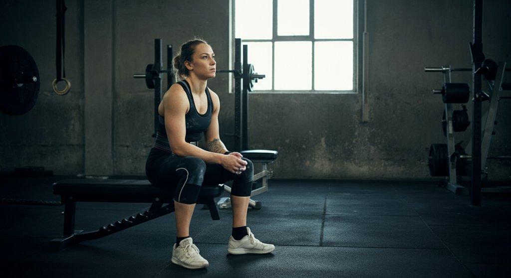 Athletin in der Regenerationsphase nach intensivem German Volume Training