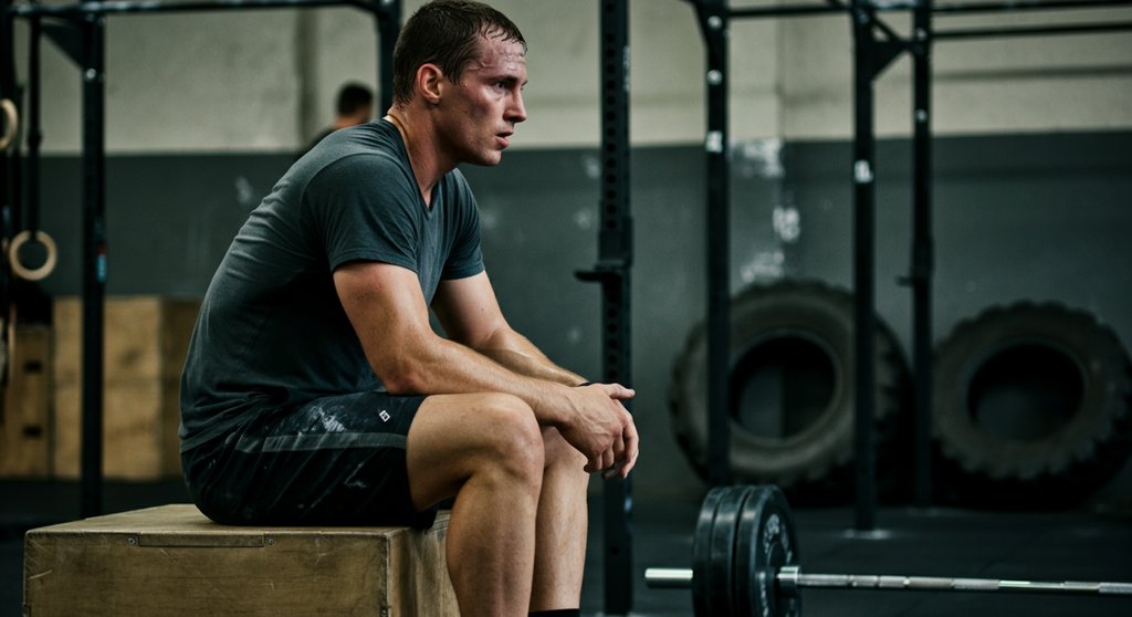 CrossTraining Athlet in der Low-Carb-Adaptionsphase denkt über die Ernährung nach