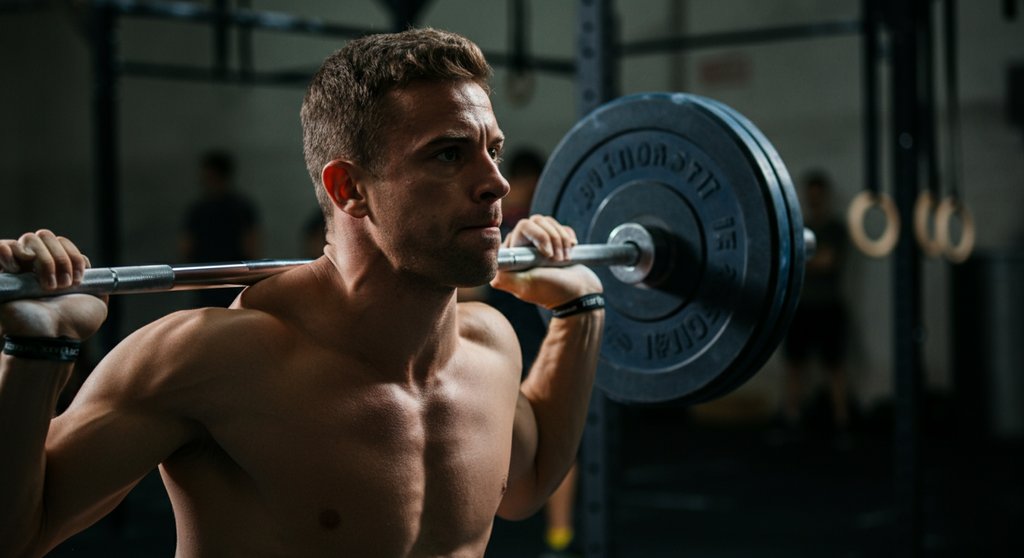 CrossTraining Athlet in tiefer Kniebeuge zeigt die Bedeutung von Mobility für Crosstraining.