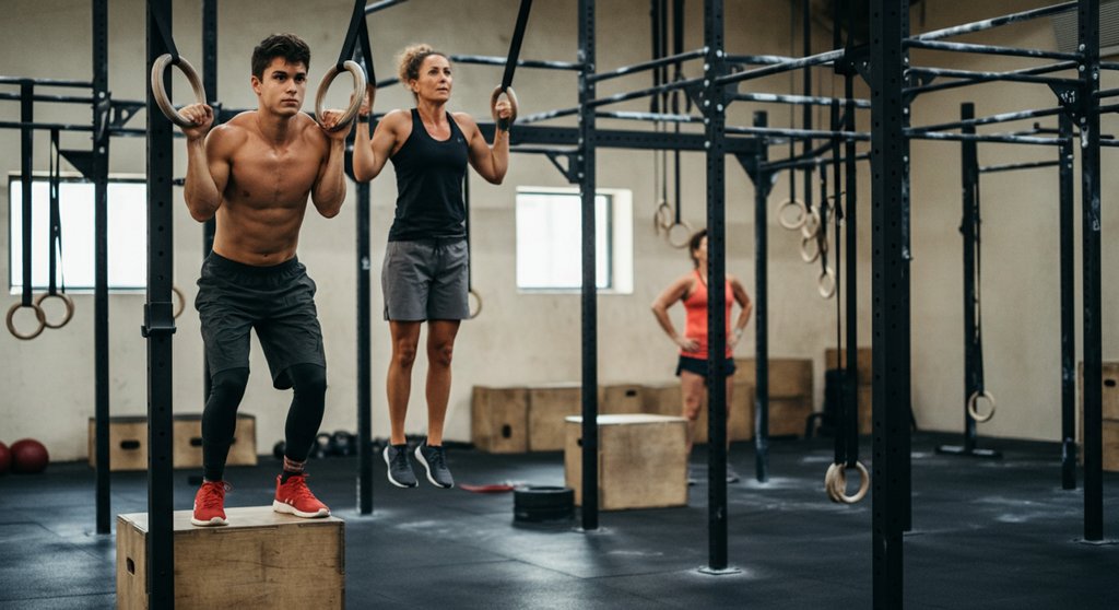 Crosstraining für Anfänger und Fortgeschrittene dank skalierbarer Übungen in einer Box.