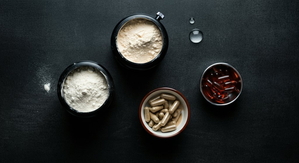 Die drei Basis-Supplements für Crosstraining: Kreatin, Protein und Beta-Alanin.