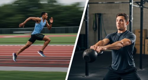 Ein Athlet steigert seine sportliche Performance durch Crosstraining. Ein Athlet steigert seine sportliche Performance durch Crosstraining.