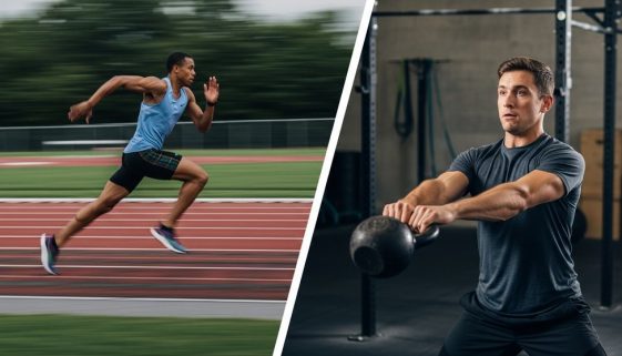 Ein Athlet steigert seine sportliche Performance durch Crosstraining.