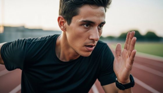 Eine Person bei einem hochintensiven Sprint als Beispiel für das hochintensive Intervalltraining nach der Little-Methode.