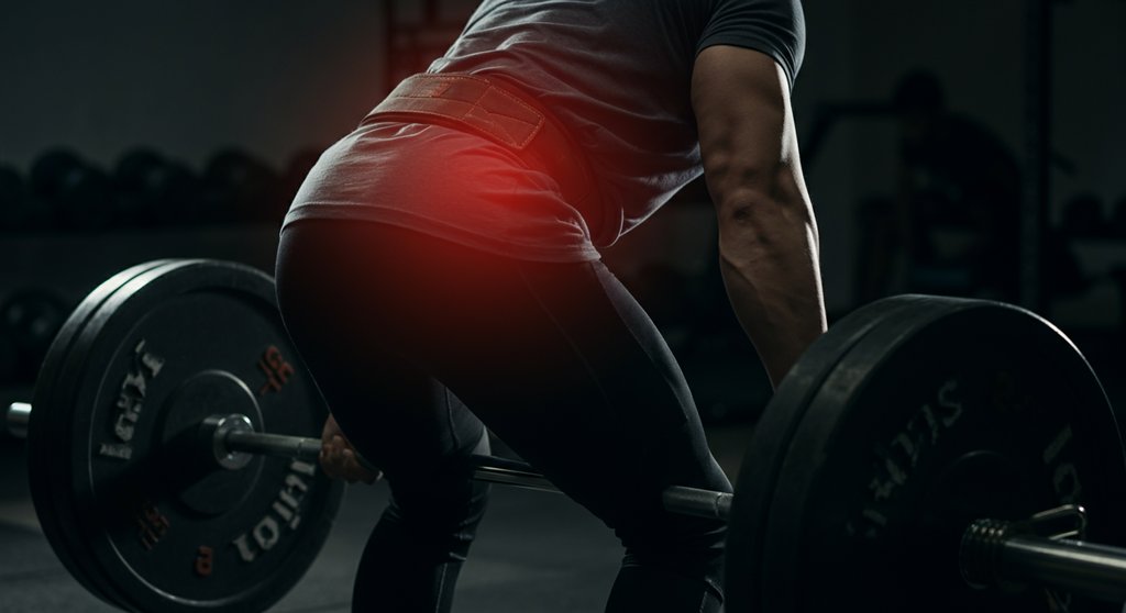 Erhöhtes Verletzungsrisiko im unteren Rücken durch falsche Technik - ein Nachteil von Crosstraining.