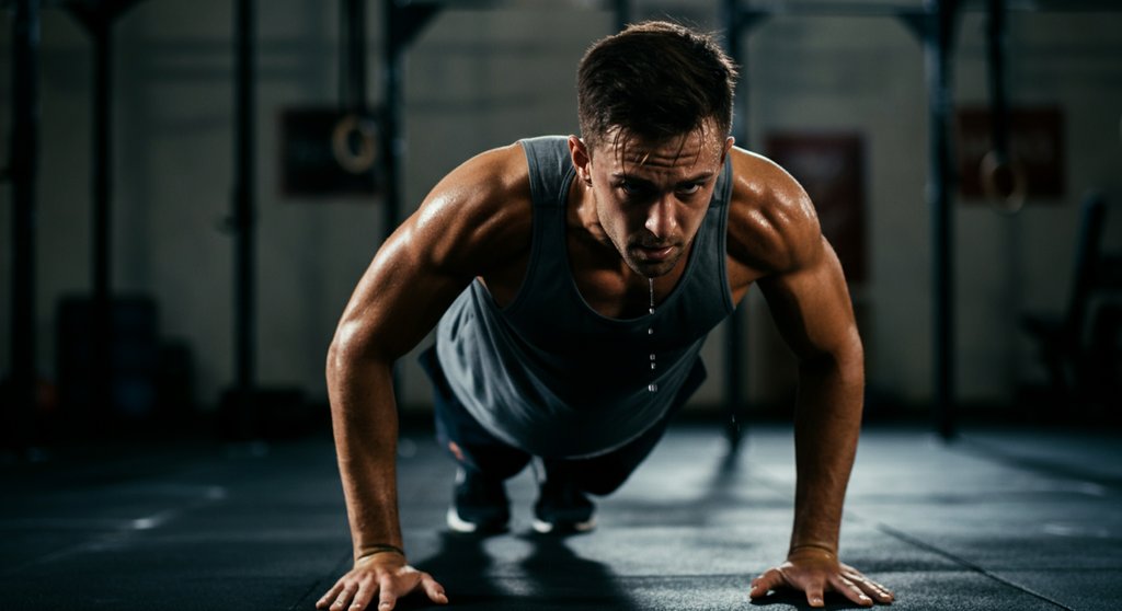 Frau macht Burpees beim Crosstraining um schlank zu werden und Kalorien zu verbrennen