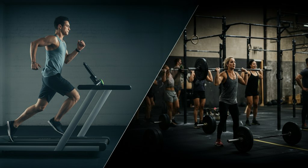 Gegenüberstellung von HIIT-Training allein und CrossTraining in der Gruppe