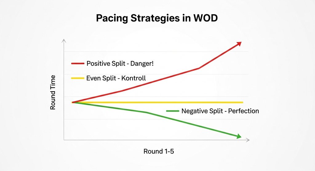 Infografik zu Pacing-Strategien: Positive, Even und Negative Splits.