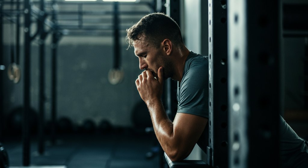 Mann nach einem HIIT-Workout, das den Stoffwechsel anregt und den Nachbrenneffekt maximiert.