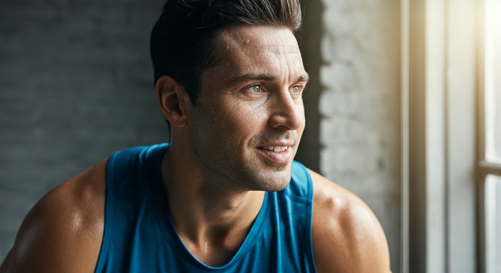 Mann profitiert von HIIT Vorteilen wie besserer Ausdauer und mehr Energie im Alltag.