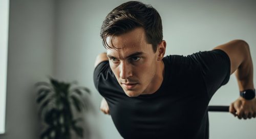 Person macht eine intensive HIIT Rückenübung für einen starken, gesunden Rücken.