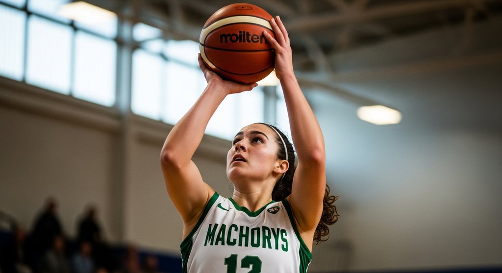 Eine Basketballerin als Beispiel für Crosstraining für andere Sportler: sie verbessert ihre Sprungkraft.