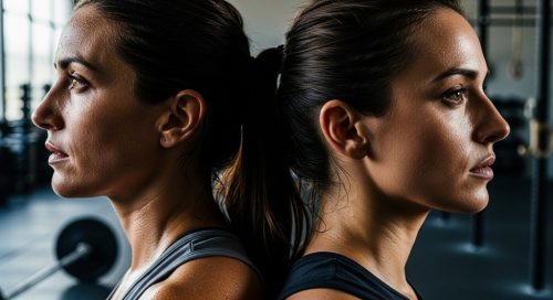 Zwei Athleten zeigen im Crosstraining die für ein RX-Workout nötige Entschlossenheit.