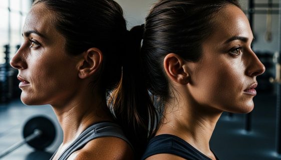 Zwei Athleten zeigen im Crosstraining die für ein RX-Workout nötige Entschlossenheit.